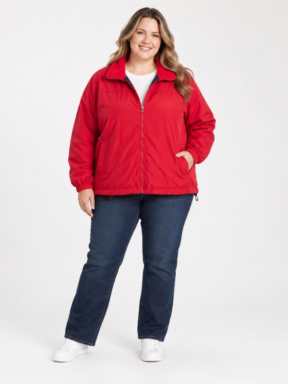 L.L.Bean Reversible Red & Black Fleece-Lined Jacket 2X